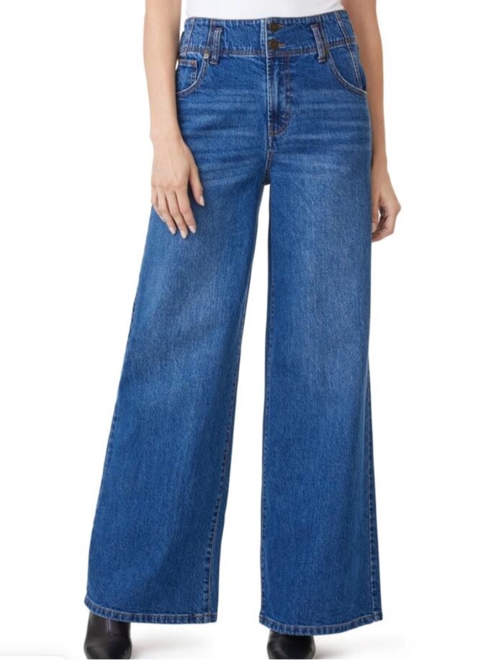 Habitual Easton High Rise Wide Leg Jeans | Medium Wash Blue | Size 8/29